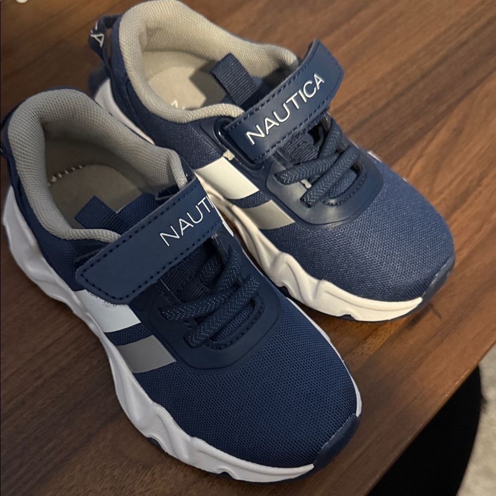 Nautica Kids Navy and White Sneakers